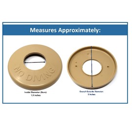 Pool & Spa Ladder, Hand Rail Grey Escutcheon Plate Cover Replace Hayward SP1041 NO Diving (1 Cover)