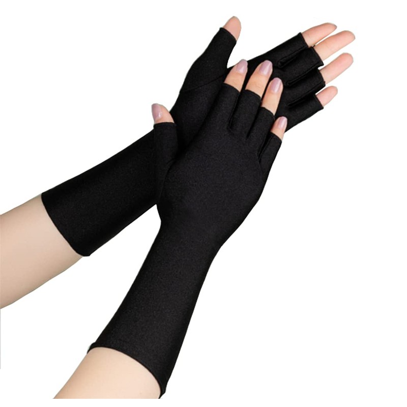 Rose Women's Cooling Touch, Antibacterial, Deodorizing, UV Protection Gloves, Arm