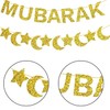 DVOFU Eid Mubarak Banner Glitter Eid Mubarak Decorations Home Eid