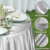 TURSTIN 2 Pieces Round Satin Tablecloth 120 Inches Overlay Table