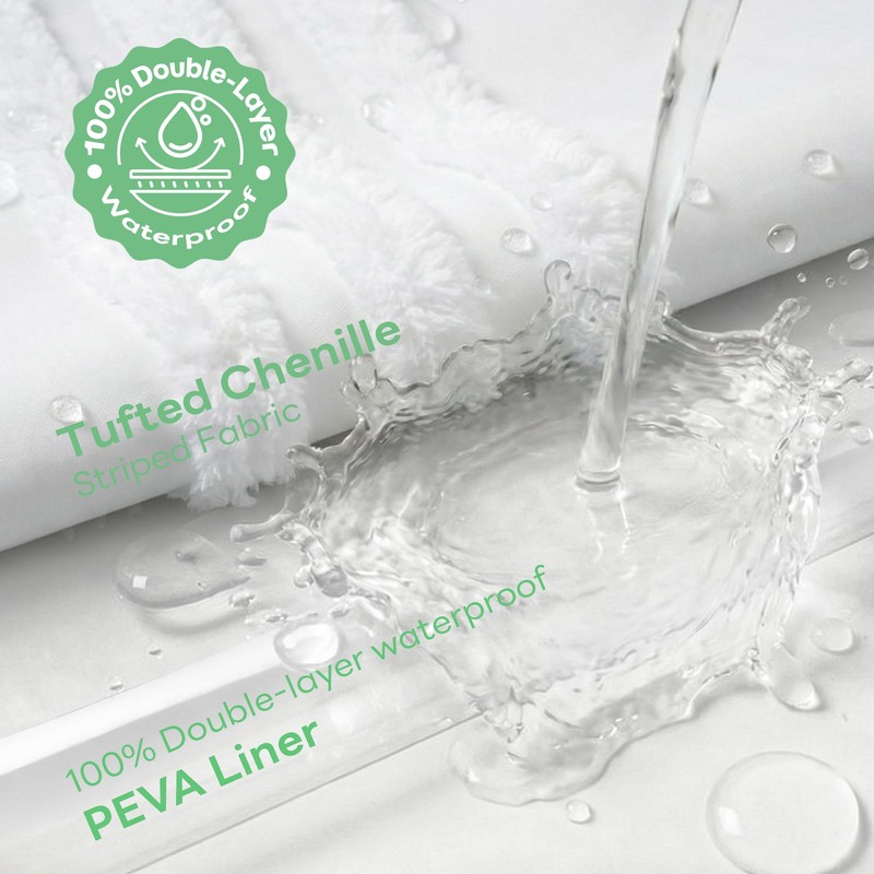 Dynamene Extra Long Shower Curtain and Liner Set - 84