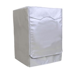 Washer/Dryer Cover,Zipper Design,Waterproof Dust-proof Moderately Sunscreen,(W27 D31 H38in) for Outdoor Top Load and Front Load Machine,Fit for Most 4-4.5 Cu.Ft Front-loading Machine (Silver)