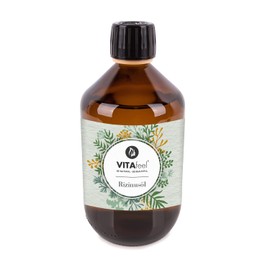 VitaFeel Castor Oil - 100% Pure Cold Pressed Oil, Native Ph. Eur., 500 ml, Eyelash Serum, Hair Oil, Natural Hair Care