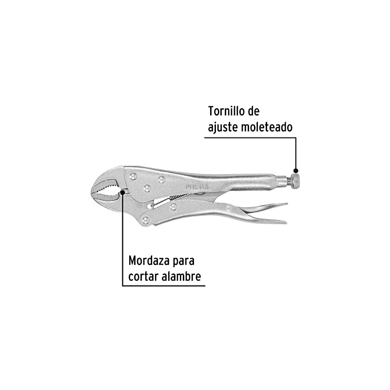 Pretul PP-10C, Pinza de presión 10", mordaza curva, Pretul
