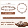 6PCS Adjustable Hair Ties, Afro Puff Satin Hair Tie Elastics