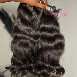 Natural Wave 100% Real Human Hair Extensions Bundles Silky Straight Bundles High Quality Burmese Curly Raw Cambodian Hair Vendorcolor: Burmeses curly 1 piece, Stretched Length: 18 Inches