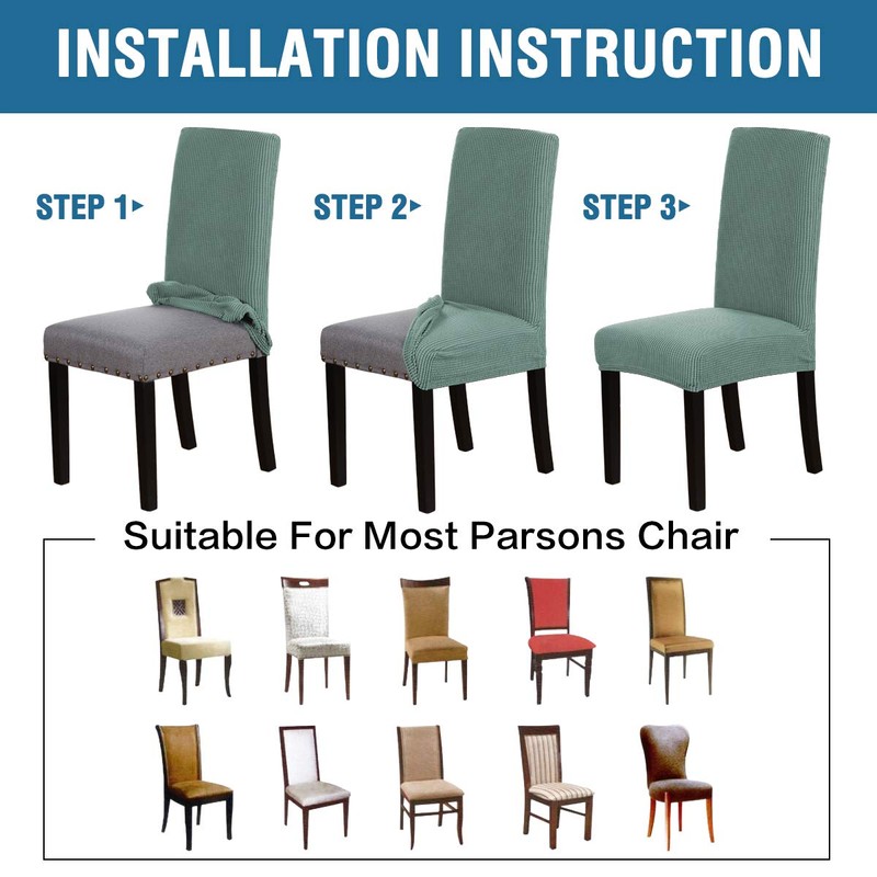 H.VERSAILTEX Stretch Dining Chair Covers Set of 2 Chair Covers