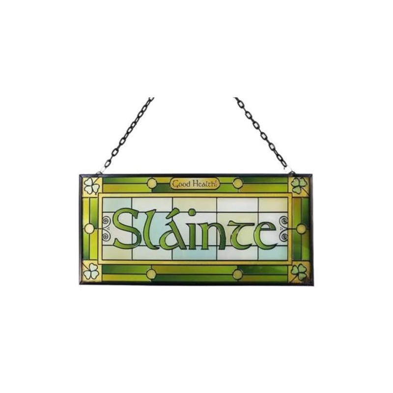 Royal Tara Slainte Stained Glass Window Hang SuncatcherWall Hanging Irish