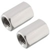 Hex Coupling Nut 2-Pack Silver New M8 M10 M12 M16