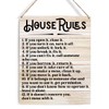 House Rules Wooden Sign Wall Decor Rustic House Rules If You Open It Close It Wood Plaque Hanging Sign Decoration for Home Door 8 x 10