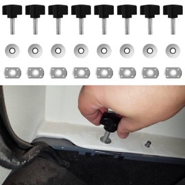 KUQUTIDY Hard Top Bolts, Thumb Screws Nuts Kit for Jeep Wrangler, Quick Removal Fastener Tool Kit for Jeep Wrangler YJ TJ JK JKU Sports Sahara Freedom Rubicon X & Unlimited X 2/4 Door, Car Accessories