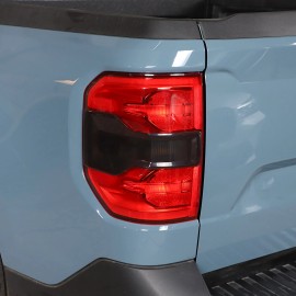 auguisy-motortrim 2pcs  Smoked Black Tail Light Lamp Guard Cover Trim For Ford Maverick 2022-24