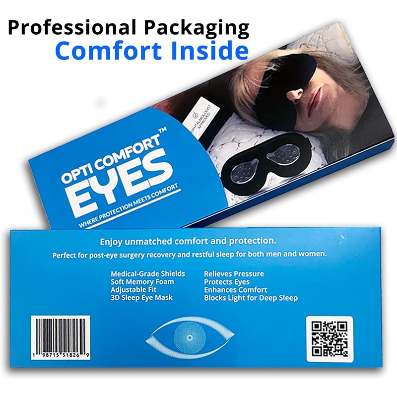 Sleep Mask for Cataract & LASIK Recovery – 3D Contoured