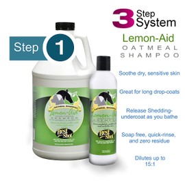 Best Shot Pet Lemon-Aid Oatmeal Wash, 1 gallon (LEMONAID 128)