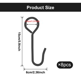 itechpanda 8 PCS Steel Target Hanger Shooting Target Hook Holder DIY Gong Target Hanging Kit