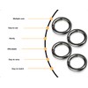 ZoeTekway Pack of 4 Snap Hooks, Zinc Alloy Ring Carabiner,