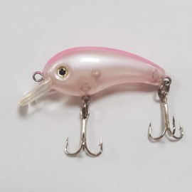 SEASKY Crankbait 1 1/2inches Hard Lure, 1/8oz Bass Pike Muskie Fishing Topwater Shad (Pink Quartz)