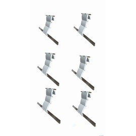 X6 Roller Door Lock Straps, 6-Pack, Compatible with 77mm and 55mm Slats, Auto-Locking Brackets and Clips