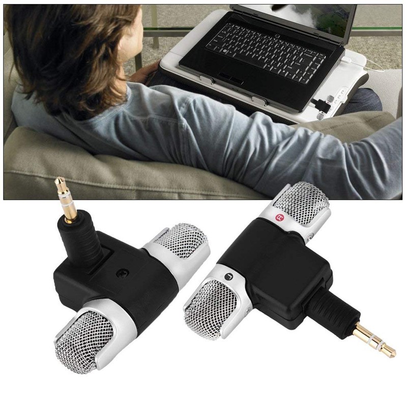 Mini micrófono estéreo para teléfono inteligente, conector jack de 3,5