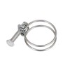 5 Pieces Double Wire Hose Clamps Adjustable 201 Stainless Steel