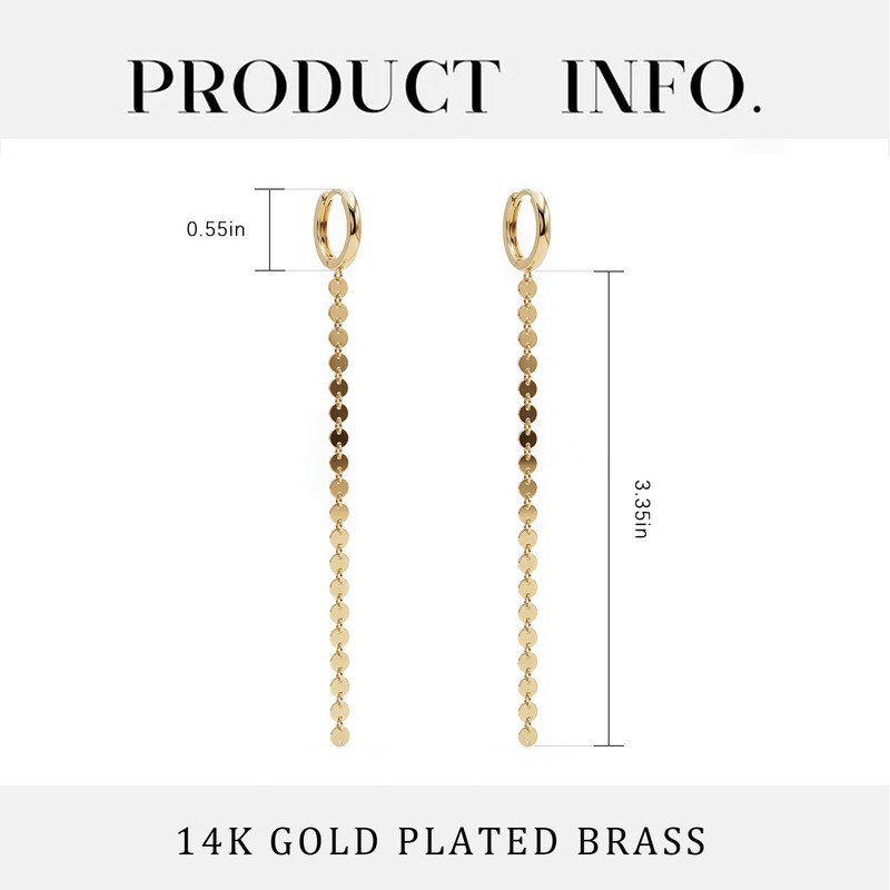 TONTMY STUDIOS Gold Chain Earrings for Women