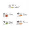 DYNAMI 5 in 1 Stainless Steel Rotary Grater,Kitchen Grater Vegetable