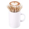 Coffee Cup Shaped Toothpick Holder Automatic Pop Up Dispenser Creative
