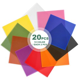 PTSGCAI 20 Pack 8x8 Inch Beeswax Candle Making Kit, Cotton Wick 18 feet & Stencil - Create Your Own Unique Beeswax Candles