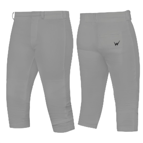 WEARCOG Premier Pull Up Baseball Pants | Grey Youth Baseball