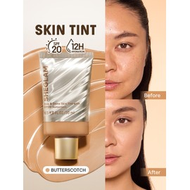 SHEGLAM Dew & Done Skin Tint with SPF20 Light-medium Coverage Foundation Evens Skin Tone-Butterscotch