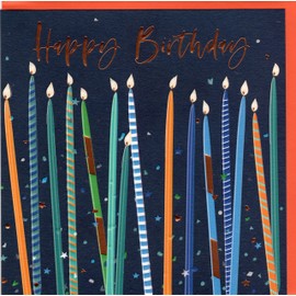 Belly Button Designs Birthday Card with Embossing, Coloured Foil and Matching Envelope BE259