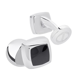 DAVIDOFF ESSENTIALS Mini Cufflinks - Rhodium Plated Brass Cufflinks Square - Stylish Men's Accessories for Simple Elegance, Brass, Not applicable