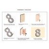 Large Black Brushed Modern House Number -230mm Height - Made