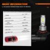 AUIMSOCO 9006 LED Lamps Combo Bulbs 6500K High Low Beam