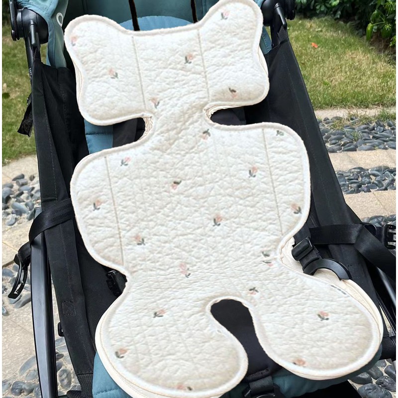 Soft Baby Stroller Seat Cushion Breathable Pure Cotton Infant Car