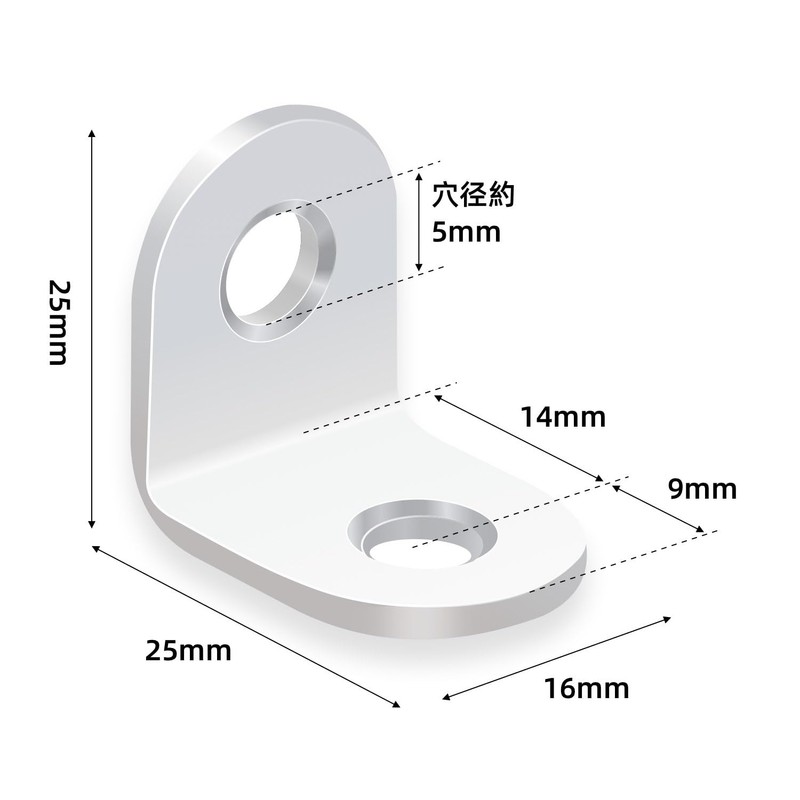30 Pcs L Shape Hardware Angle Brackets Stainless Steel Angle