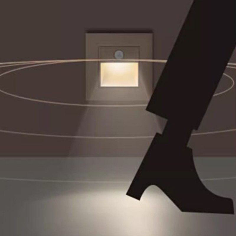 Motion Sensor Night Light PC Super Bright Wall Embedded LED