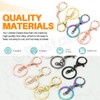 Rustark 28Pcs 7 Colors Lobster Claw Clasp Keychain Set Swivel