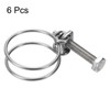 sourcing map 6Pcs Double Wire Hose Clamp, 40-45mm Adjustable Stainless
