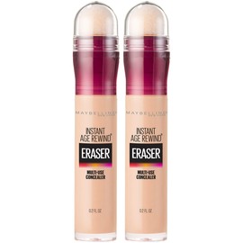 Maybelline Instant Age Rewind Eraser Dark Circles Treatment Multi-Use Concealer, Light, 0.2 Fl Oz, 2 Count
