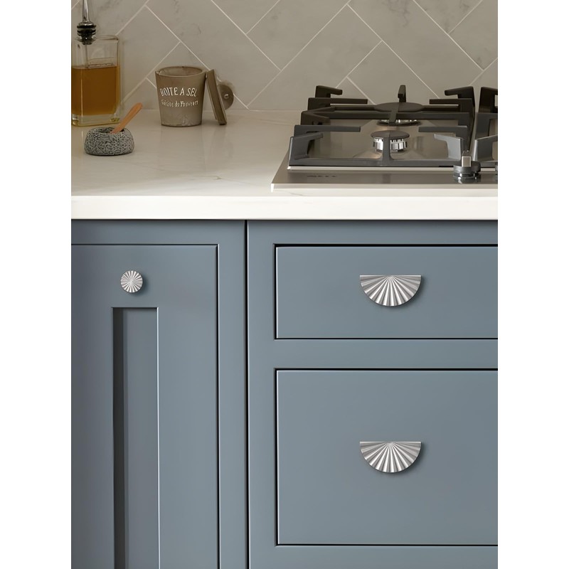 JIASENBAO 5 Pack Brushed Nickel Cabinet Pulls 3" Hole Center