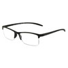 Foster Grant Men's Paolo Square Reading Glasses, Black/Transparent, 59 mm