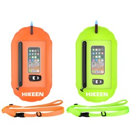 BOOSTEADY Swim Buoy-Waterproof Touchscreen Storage Space, Swim Buoy/Adjustable Waist Belt for Open Water Swimmers -Be Bright Be Safer=2pack