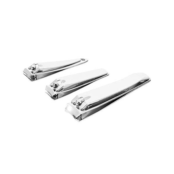 Elegant Touch Heavy Duty Stainless Steel Nail Clippers for Large Toenails, Pack of 3