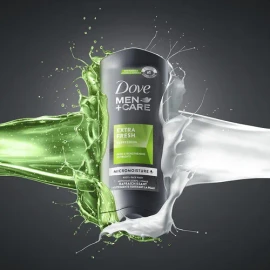 Gel De Ducha Dove Men Care Extra Fresh 18 Oz - Pack De 4