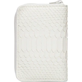 Berkut Diamond Python Coin Purse, YKK Coin Case, Palm Size, Feng Shui Fortune, Amulet, white