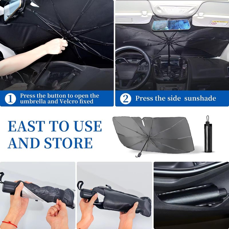 Sxiio AVAN CAR WINDSCREEN FOLDING SUN SHADE - REFLECTIVE MATERIAL