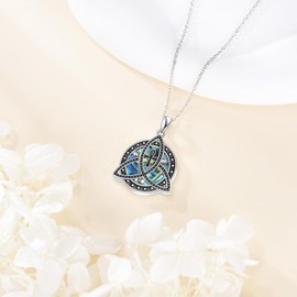 YONFQE Ankh Necklace S925 Sterling Silver Celtic Knot Pendant Egyptian Jewelry Gifts for Men Women