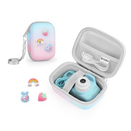 Yinke Kids Camera Case for Seckton/GKTZ/Desuccus/Rindol/Agoigo/VATENIC/LC-dolida/OZMI Protective Storage Travel Bag, with 3D Resin Flat Bottom Slime Beads for DIY(3PCS)