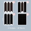 40 Sheets French Tip Nail Guides, Self-Adhesive Manicure Tips Guide